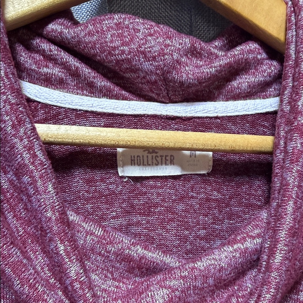 Hollister Burgundy Cowl Neck Top - Picture 3 of 6